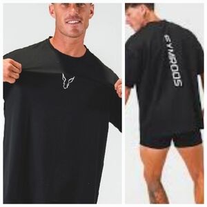 Gymroos Erupt Oversized T-Shirt Black Mens Small